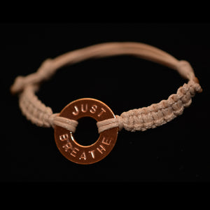 Personalized hand-stamped braided bracelet - in English or Japanese (hiragana)