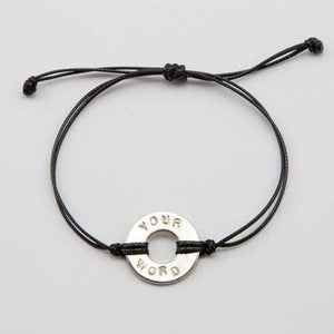 Personalized hand-stamped simple bracelet - in English or Japanese (hiragana)