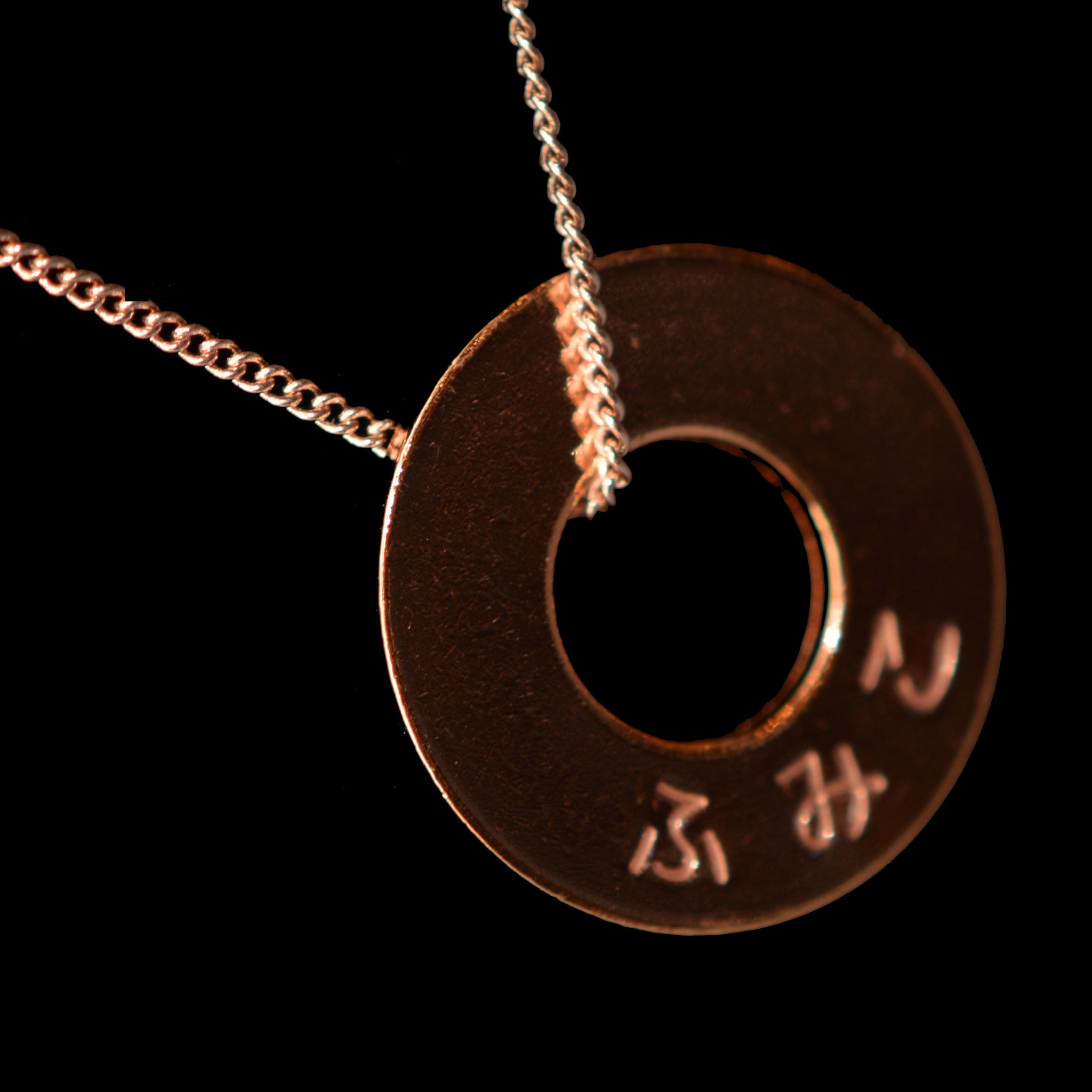 Personalized hand-stamped necklace - in English or Japanese (hiragana)