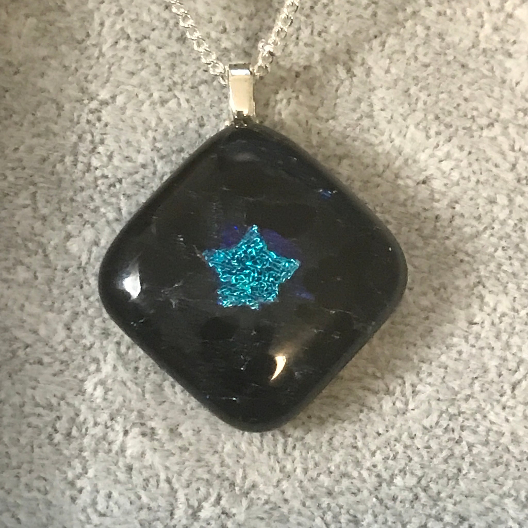Fused glass pendant/necklace - 019