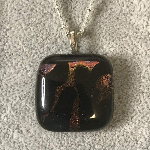 Fused glass pendant/necklace - 018