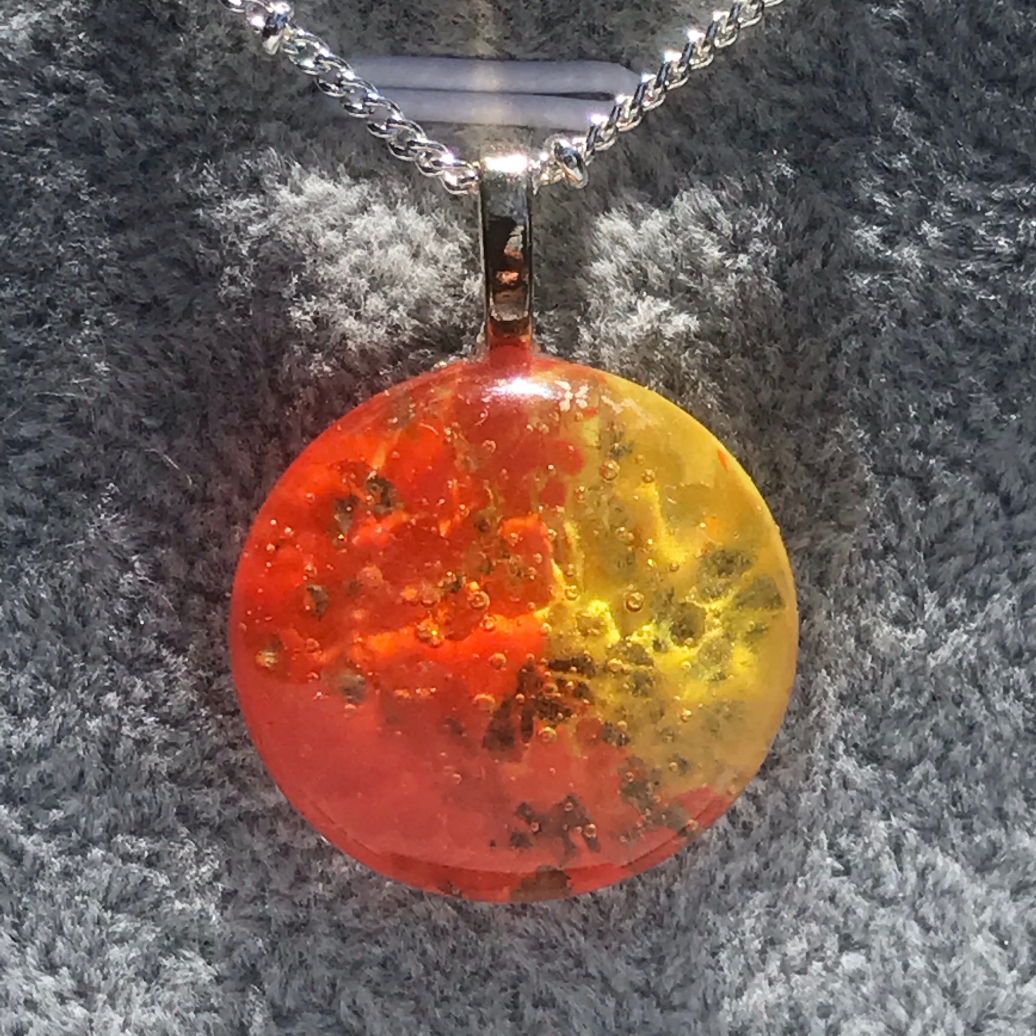 Fused glass pendant/necklace - 002