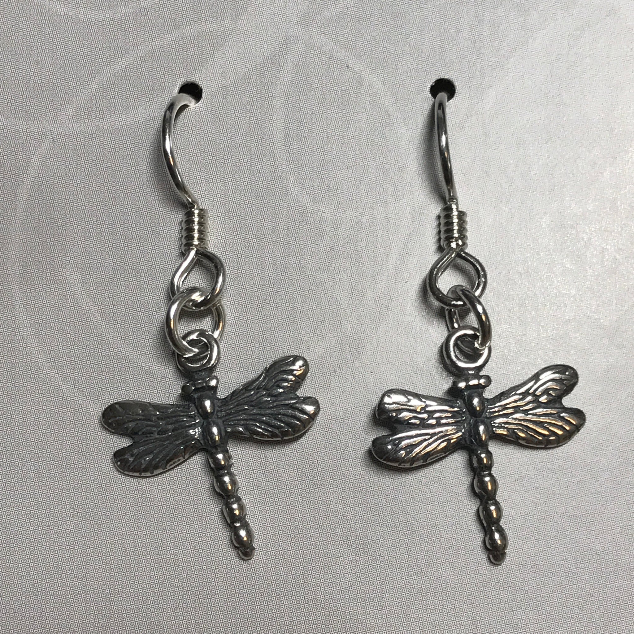 Sterling silver dragonfly earrings